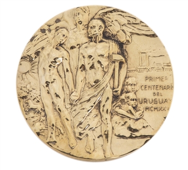 Large Gilt Medal Presented To Jose Nasazzi (Letter of Provenance)